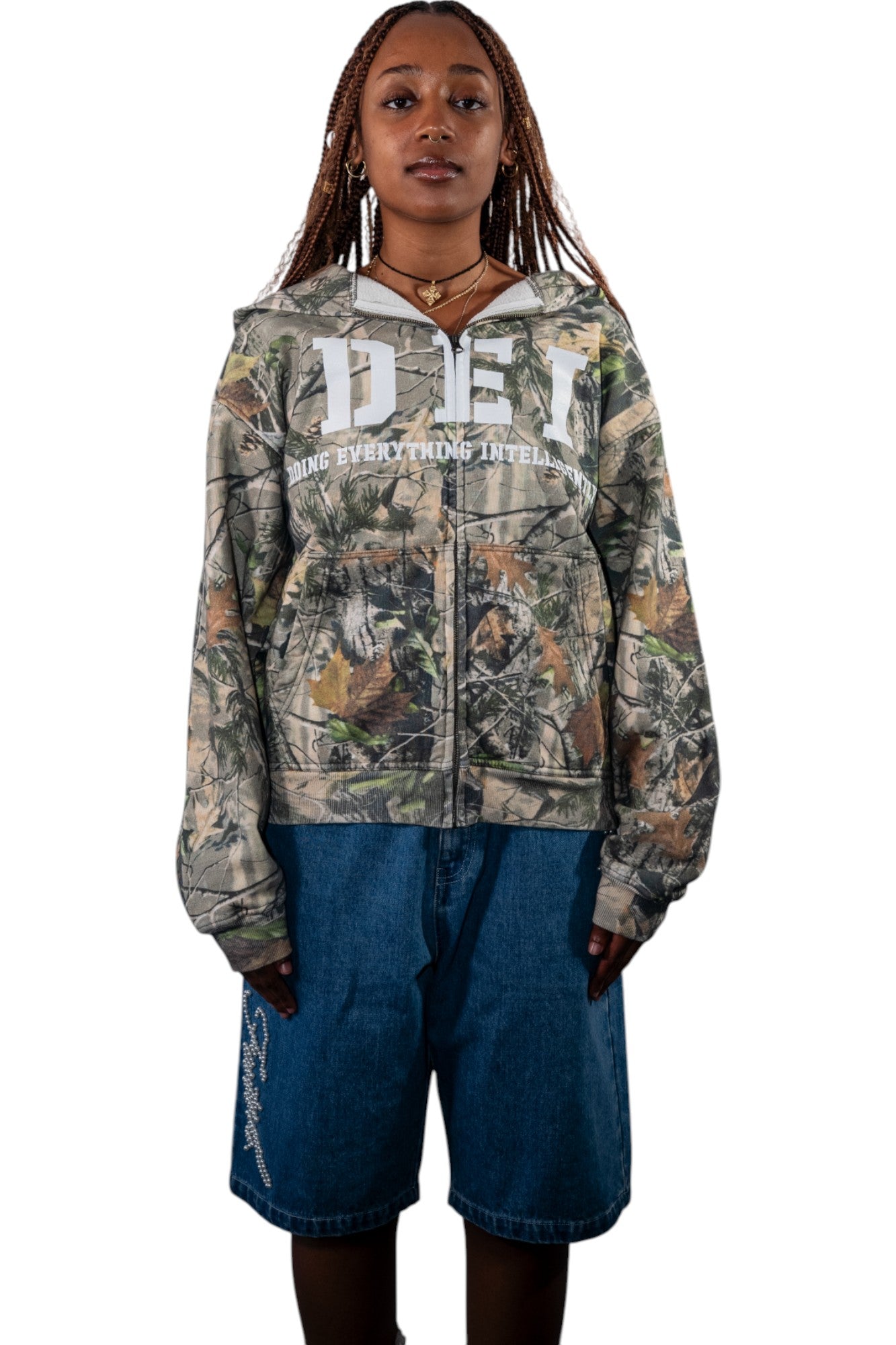 DEI Tree Camo Zip-up